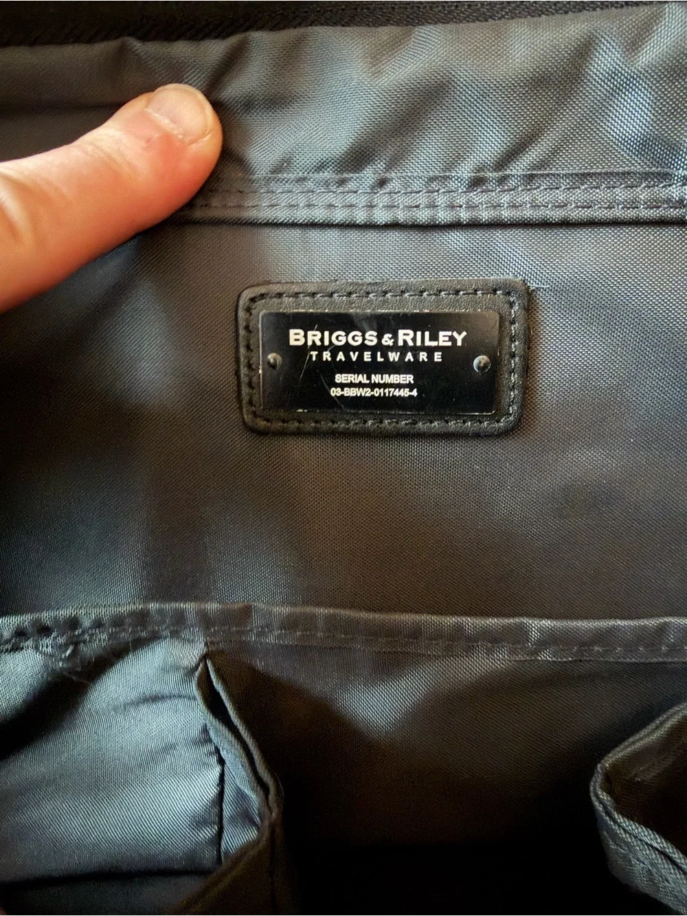 Briggs & Riley Black Compact Laptop Briefcase with Shoulder Strap